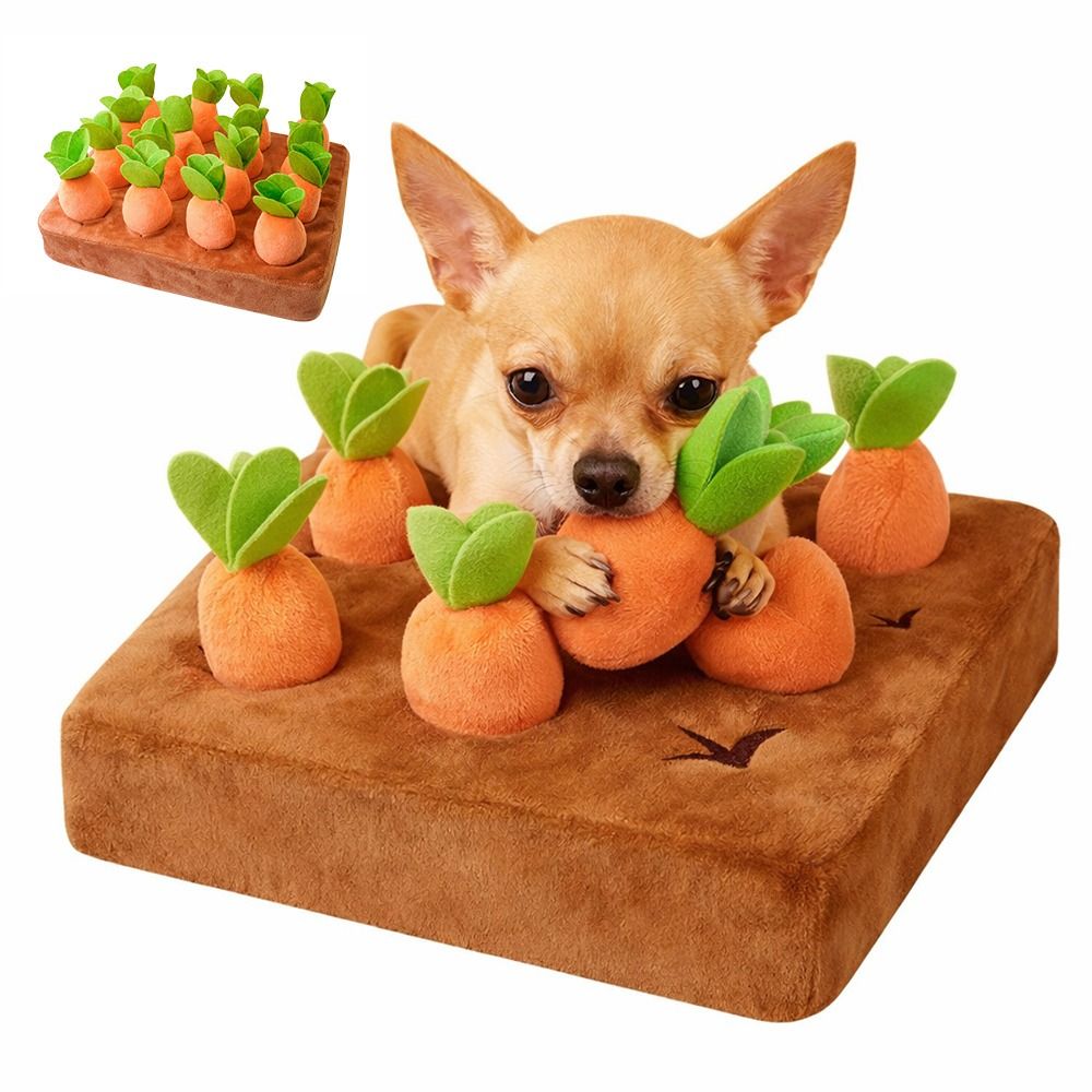 Snuffle Mat For Dogs - 스트레스 해소용 당근 스너플 매트, 탈부착