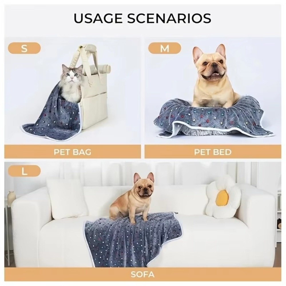 Pet Beds - 초극세사 애완동물 침대 담요 귀여운 도트