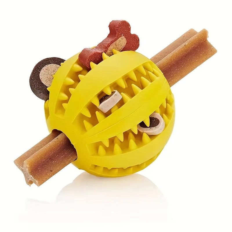 Dog Puzzle Feeder Toy - 1/2개 강아지 장난감 공, 인터랙티브 고무공,