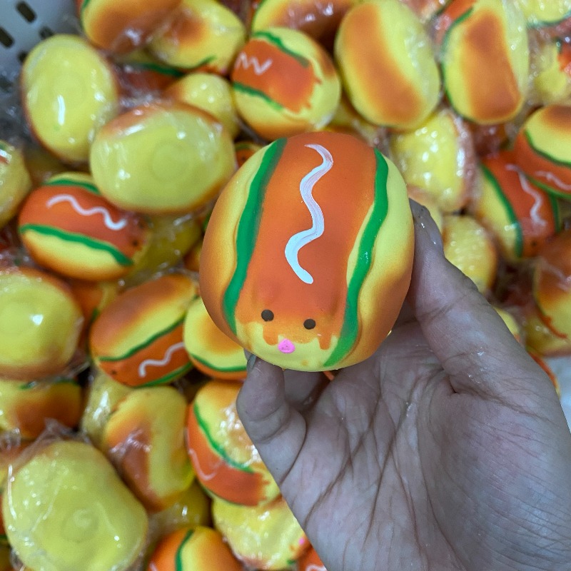 수제 볼 스퀴시 크런치 돼지고기 핫도그 소시지 스트레스 - Dog Toys 리뷰 및 가격