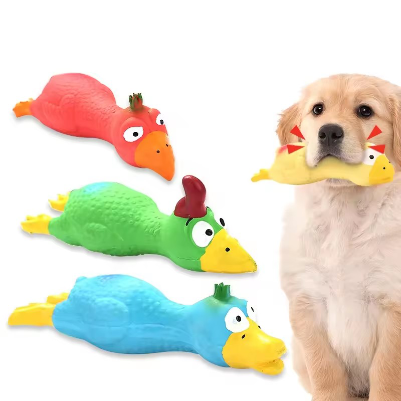 귀여운 강아지 삑삑이 장난감 라텍스 닭 모양 내구성 있 - Interactive Squeaky Plush Dog Toy 리뷰 및 가격