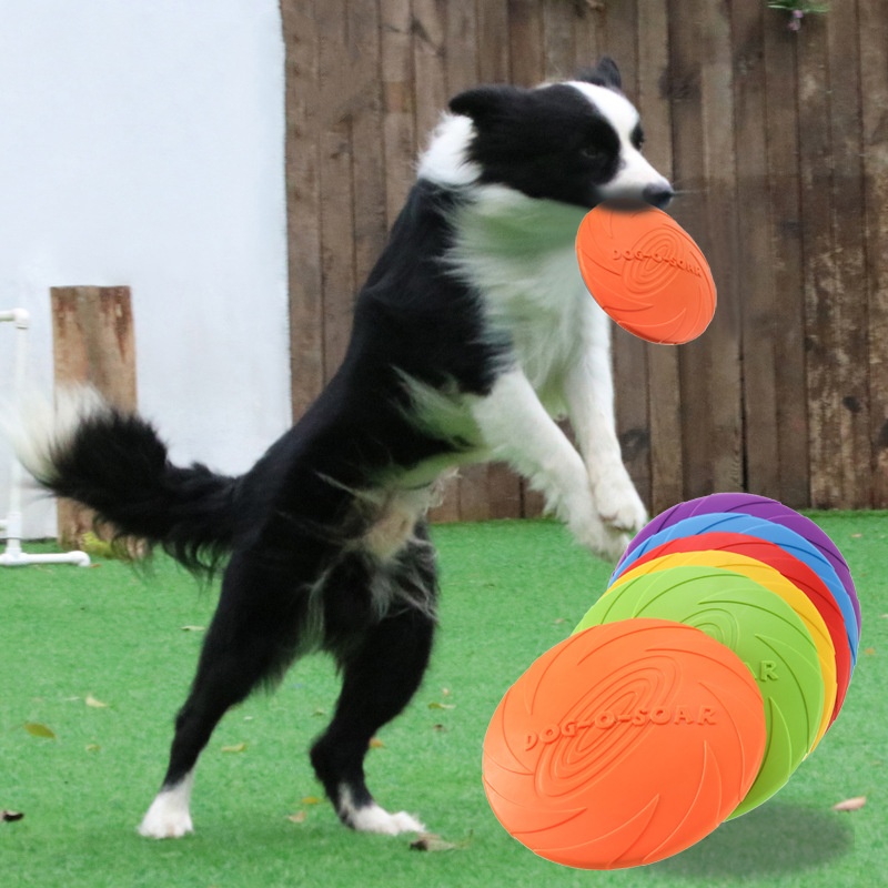 강아지와 고양이를 위한 상호작용형 실리콘 비행접시 장난 - Flying Disc Dog Training Toy 리뷰 및 가격