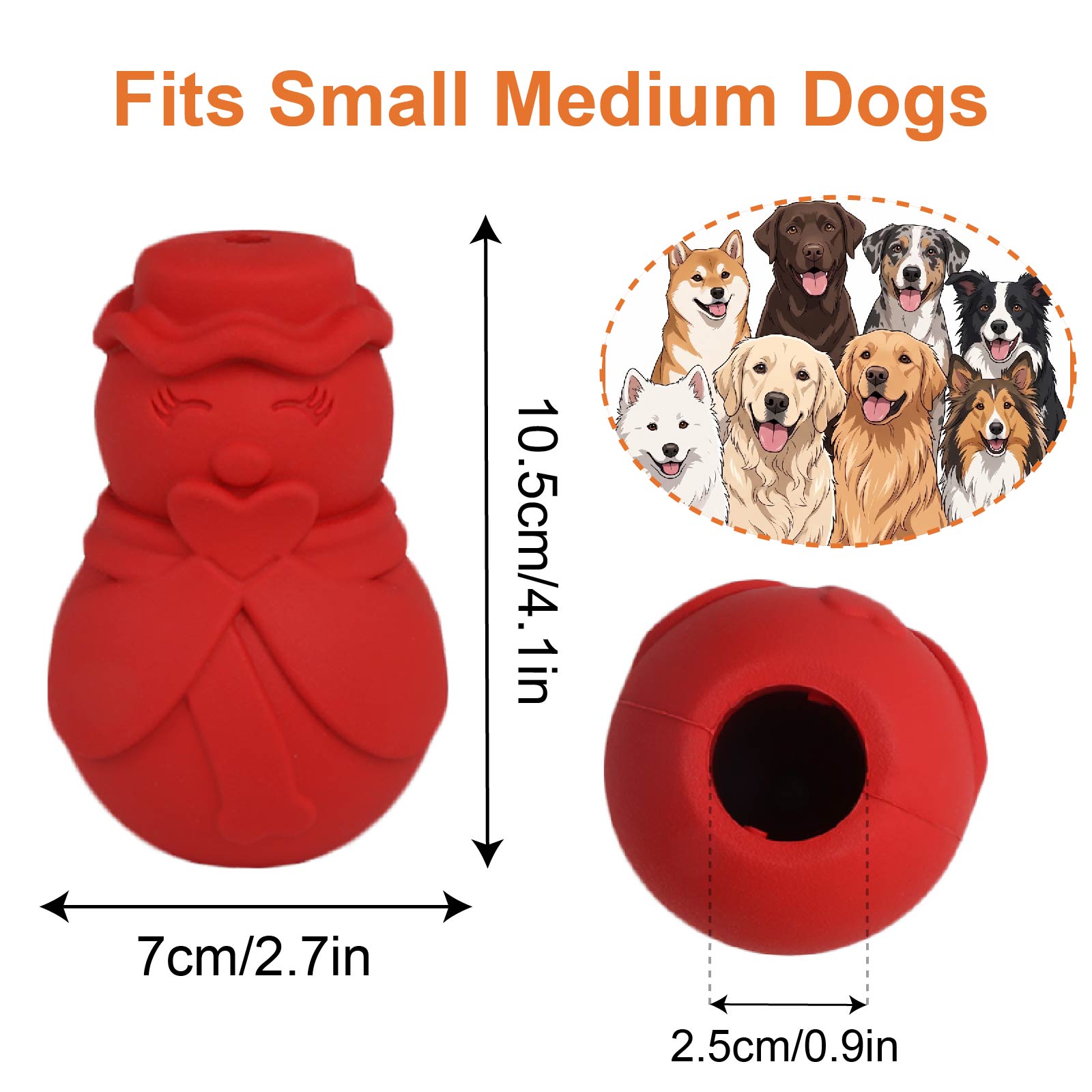 눈사람 모양 강아지 퍼즐 장난감, 간식을 넣어주는 인터 - Rubber Treat Dispensing Dog Toy 리뷰 및 가격