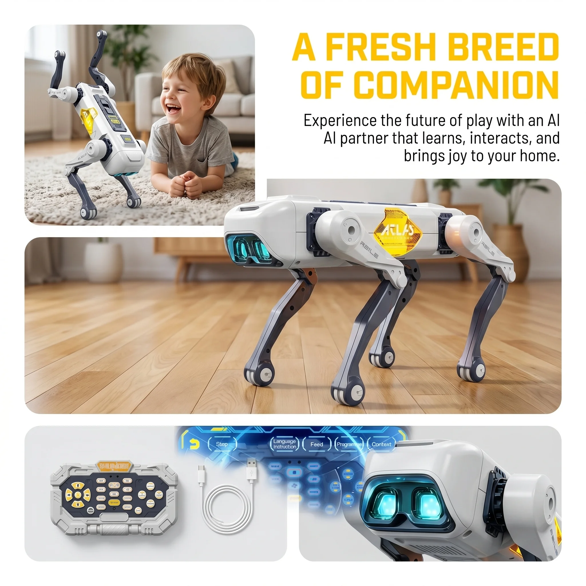 AI 스마트 로봇 강아지, 음성 및 앱 제어, 프로그래 - Dog Toys 리뷰 및 가격
