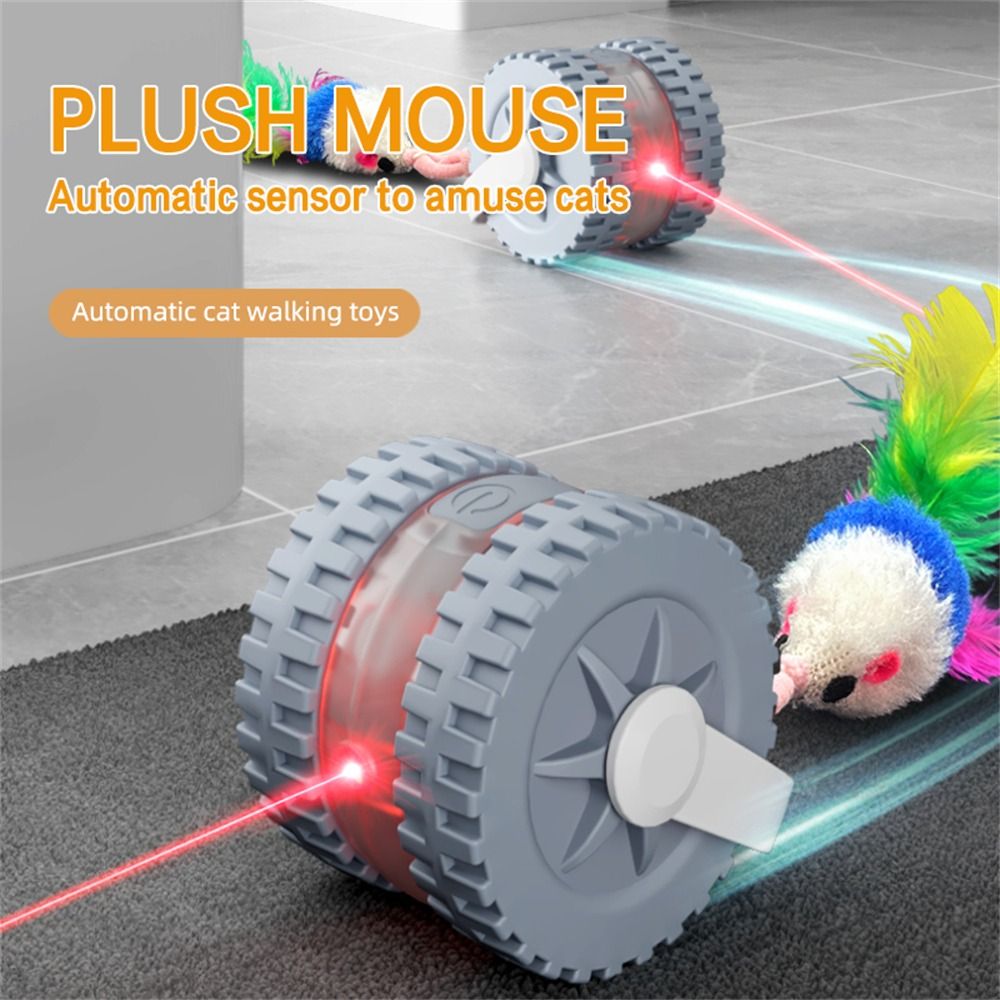 마우스 꼬리 모양 적외선 레이저 티저 무소음 롤링 US - Laser Pointer Cat Toy Automatic 리뷰 및 가격