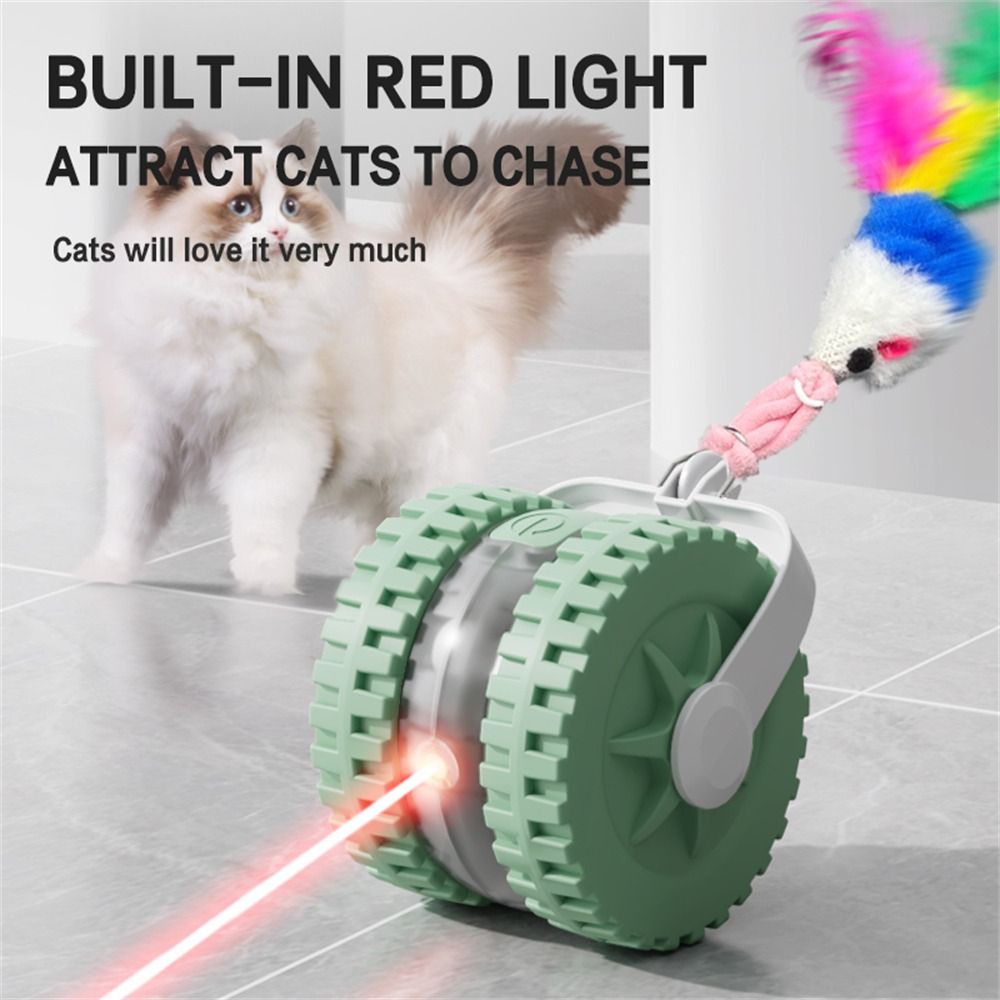 마우스 꼬리 모양 적외선 레이저 티저 무소음 롤링 US - Laser Pointer Cat Toy Automatic 리뷰 및 가격