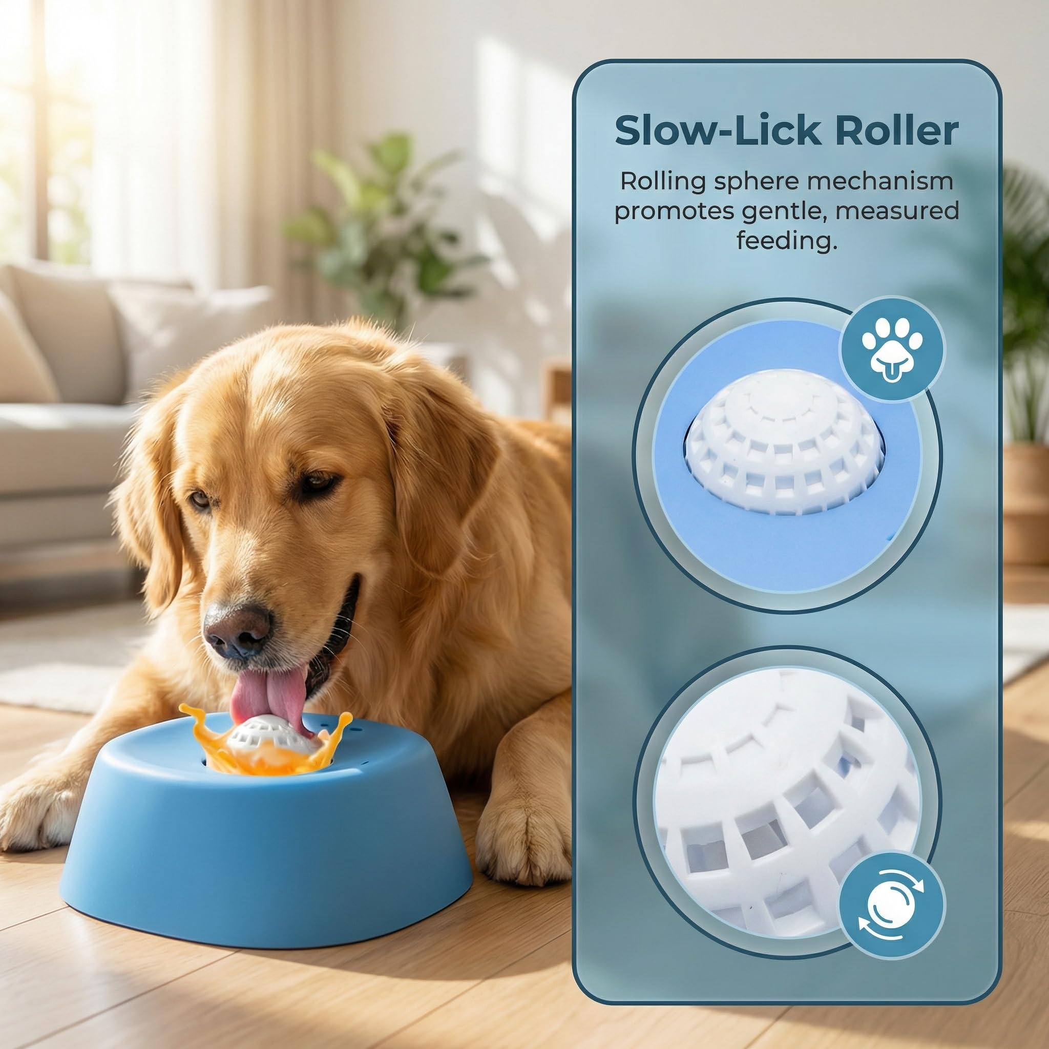 강아지 핥는 그릇, 액체용 슬로우 피더, 롤링 볼이 있 - Dog Puzzle Feeder Toy 리뷰 및 가격